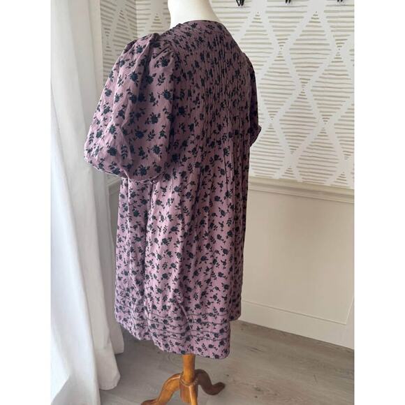 Madewell Women’s Medium Tillie Puff-Sleeve Mini Dress in Shadow Blooms - Picture 6 of 9